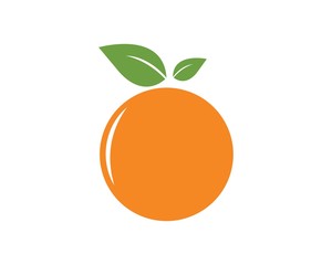 orange fruit icon vector logo illustration