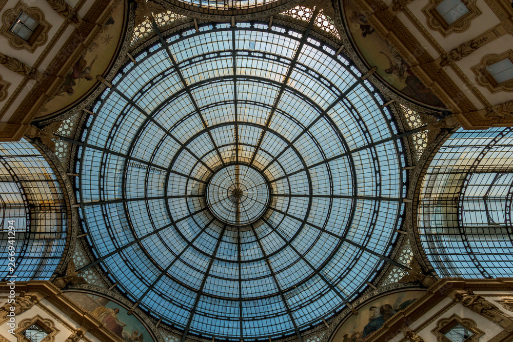 Galleria Vittorio Emanuele II w Mediolanie, Włochy - obrazy, fototapety, plakaty 