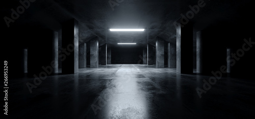 Fotomural Sci Fi Modern Dark Concrete Cement Asphalt Futuristic Spaceship Elegant Undergro