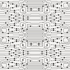 Leinwandbilder - Vector circuit board illustration. Abstract circuit board background
