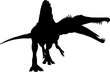 Wall Mural - Spinosaurus 4 isolated vector silhouette