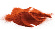 Pile Of Red Paprika Powder Isolated On White