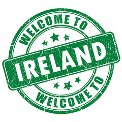Wall Mural - Welcome to Ireland vector stamp