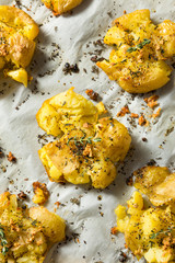 Poster - Homemade Smashed Potatoes with Garlic