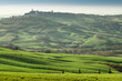 © Alvaro Sanchez/ADDICTIVE STOCK - Picturesque landscape of green highlands with town in valley, Tuscany, Italy