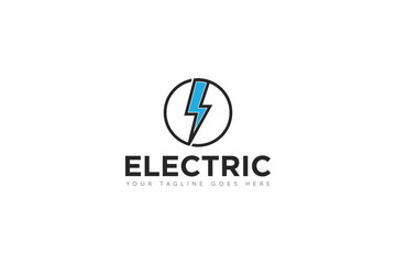 Sticker - electric logo and icon vector illustration design template