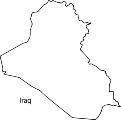 Wall Mural - iraq - high detailed outline map