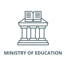 Ministry Of Education Vector Line Icon, Outline Concept, Linear Sign