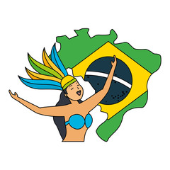 Wall Mural - dancer brazil carnival