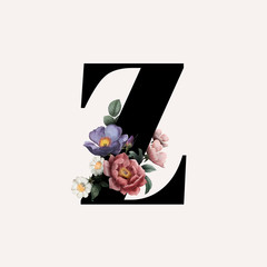 Sticker - Floral letter Z font