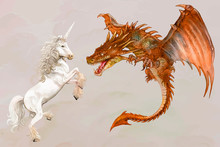 Unicorn And A Dragon