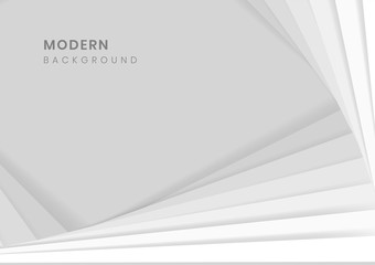 Wall Mural - white 3d geometric modern background