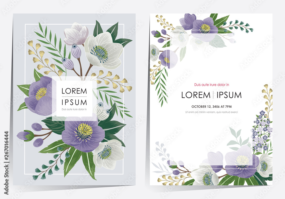 Vector illustration of a floral frame set in spring for Wedding ...