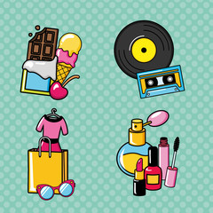 Sticker - pop art elements