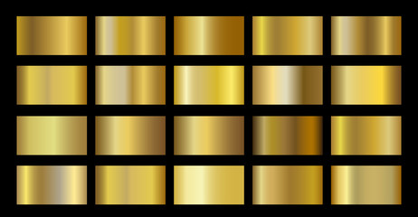 Wall Mural - Gold Metallic metal foil texture gradient template
