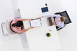 © InfiniteFlow - Two young business women in meeting at office table for job application and business agreement. Recruitment and human resources concept.