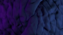 Abstract Blue Canvas Texture Background, Seamless Loop. Animation. Surface Of Dark Blue Silky Fabric, Wide Stripes Moving Slowly.