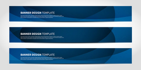 Wall Mural - vector banners with abstract geometric blue background