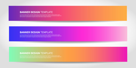 Wall Mural - vector banners with abstract background. colorful modern website headers