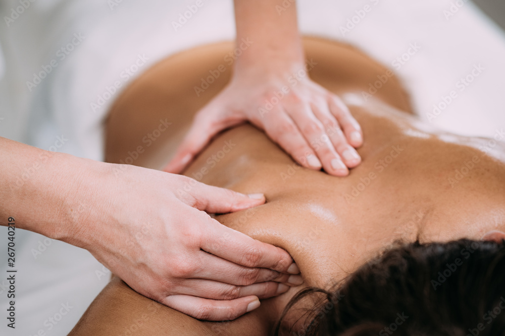Shoulder blade Sports Massage Therapy - obrazy, fototapety, plakaty 
