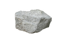 Stones Isolated On White Background.Big Granite Rock Stone.rock Stone Isolated On White Background