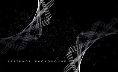 Wall Mural - abstract lights wave pattern technology background.