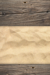 Wall Mural - Wood and Sand Beach Texture Flyer Background Floor Design