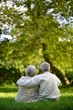 © aletia2011 - Portrait of senior couple sitting in autumn park