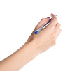 © stas_malyarevsky - Female hands hold a pen� isolated on white background. Ball pen