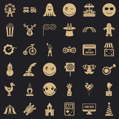 Wall Mural - Funny icons set. Simple style of 36 funny vector icons for web for any design