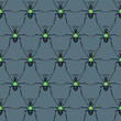 Ants – Yellow Vest Participants - Concept - Seamless vector pattern -  hexagonal composition - repeated on the grey background