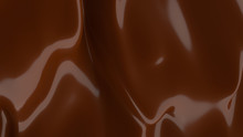 Liquid Chocolate Background. Melted Dark Chocolate. Wave Brown Background. Chocolate.
