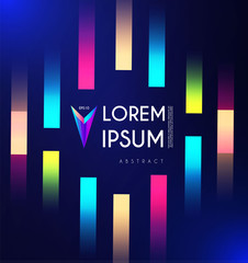 Wall Mural - minimal geometric motion design. dynamic space. abstract colorful background.