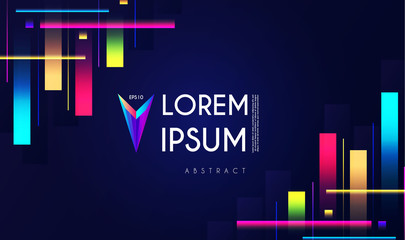 Wall Mural - minimal geometric motion design. dynamic space. abstract colorful background.