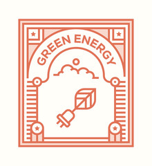 Canvas Print - GREEN ENERGY ICON CONCEPT