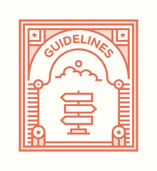 Wall Mural - GUIDELINES ICON CONCEPT