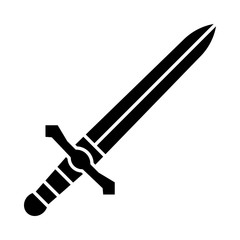 Sticker - Metal dagger knight sword glyph icon