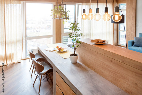 Minimalist Modern Living Room With Sofa In Loft Style Flat