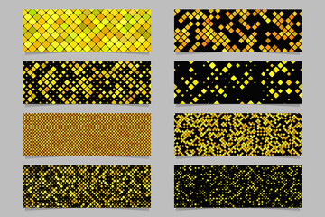 Wall Mural - abstract modern diagonal rounded square pattern banner background set - vector graphic design