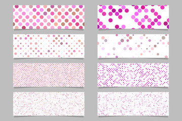 Wall Mural - modern abstract pink dot pattern banner background template set - vector graphic design
