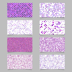 Wall Mural - abstract dot pattern card background template set - vector graphic design