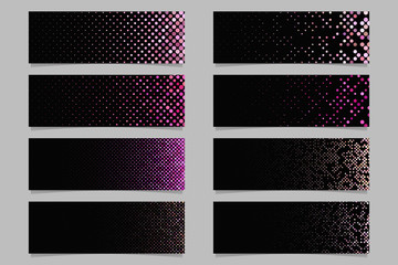 Wall Mural - modern abstract dot pattern banner background template set - vector graphic design