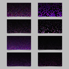 Wall Mural - abstract circle pattern mosaic card background template set - vector graphic design