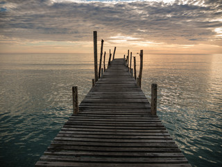  Bridge leading out into the ocean in Koh Kut, Thailand