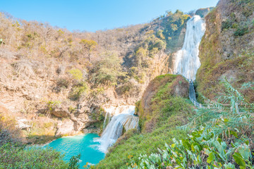 Sticker - The amazing turquoise waterfalls of Chiflon in Chiapas, Mexico