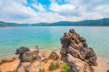 Sticker - Beautiful view of the amazing Montebello turquoise lakes in Chiapas, Mexico