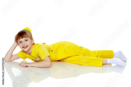 bright yellow overalls