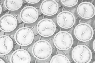 Wall Mural - Clocks White Wall Background