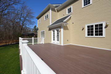 Large New Deck in House Backyard