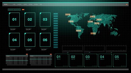 Wall Mural - future technology and programming concept - virtual data on digital screen display over black background